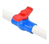 EuZhOuDEQiNg Lot de 10 robinets à Bille en PVC Bleu, Filetage 20 à 50 mm, 1/2 à 1,5 Pouce, raccords d'irrigation de Jardin, Interrupteur for Aquarium(Thread,40MM)
