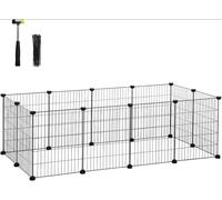 Euziel Enclos pour petits animaux noir - 143 x 73 x 36 cm