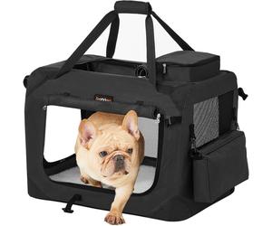 EUZIEL FEANDREA Boîte de transport pliable pour chien - 60 x 42 x 42 cm - Noir