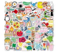 EUZUXU 100 Pièces Stickers Aesthetic, Autocollant Aesthetic Stickers Ordinateur Portable, pour Ordinateur Portable, Téléphone, Bouteille d'eau, Skateboard, Valise, Guitare