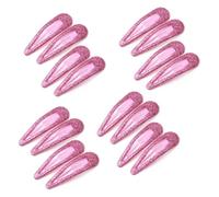EUZUXU 16 Pièces Barettes Cheveux, Enfant Barrettes à Cheveux en Métal, Snap Barettes BB, Briller Clips à Pression pour Fille Enfant Bébé(Rose Rouge)