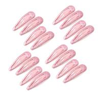 EUZUXU 16 Pièces Barettes Cheveux, Enfant Barrettes à Cheveux en Métal, Snap Barettes BB, Briller Clips à Pression pour Fille Enfant Bébé(Rose)