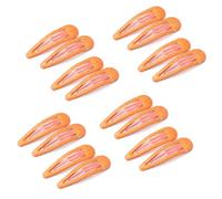 EUZUXU 16 Pièces Barettes Cheveux, Enfant Barrettes à Cheveux en Métal, Snap Barettes BB, Briller Clips à Pression pour Fille Enfant Bébé(Orange)