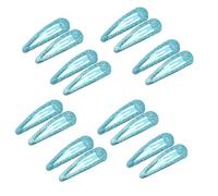 EUZUXU 16 Pièces Barettes Cheveux, Enfant Barrettes à Cheveux en Métal, Snap Barettes BB, Briller Clips à Pression pour Fille Enfant Bébé(Bleu)