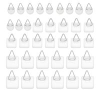 EUZUXU 36 Pièces Crochet Adhesif Mural, Accroche Tableau Sans Percer, Fixation Cadre Adhesif, pour Photos, Puzzles, Images sur Toile, Posters-Blanc
