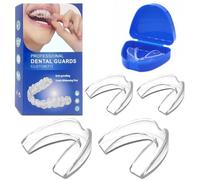 EUZUXU 4Pcs Gouttiere Dentaire Bruxisme, Protecteurs Buccaux, Protege Dent Bruxisme, Protege Dent Nuit, pour Arrêter le Bruxisme, Mouth Guard for Grinding Teeth Clenchingg