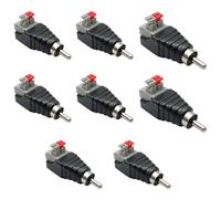 EUZUXU 8 Pièces RCA vers Haut-Parleur Adaptateur, Fiche Soudable, Fiche de Haut-Parleur, pour Haut-Parleur Audio Et Vidéo Subwoofer CCTV RCA
