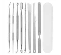 EUZUXU Ensemble de 8 Limes et Lève-ongles Incarnés, kit d'élimination en Acier Inoxydable, Pour Ongle Ongle Incarnéincarné Coupe Ongle Incarné Pedicure Correcteur