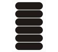EUZUXU Kit 6 Bandes Stickers Noirs Rétro Réfléchissants pour Casque Moto, Vélo, Trottinette, Taille 85 * 23mm