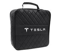 EV Cable Bag Sac de Transport Compatible avec Tesla Model X 2015-2026, Sac Organisateur pour Câbles, et Chargeur Voiture Électrique,Leather