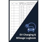 EV Charging & Mileage Logbook: Electric Vehicle Trip, Odometer, Battery Level, Charging Location, Cost & Distance Record Book | 7 x 10 in, 90 Pages