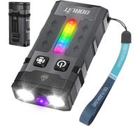 Ev20 Mini Flashlight With Uv 365nm, 1100 Lumens 13 Modes Edc Rechargeable Flashlight, With Clip, Ip66 Waterproof, Magnetic Base, For Camping Repair Outdoor Emergency