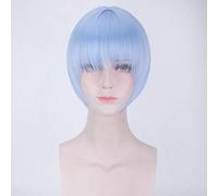 EVA Ayanami Rei bleu clair 30 cm courte droite Cosplay perruques pour Anime Costume fête femmes femme faux cheveux cheveux synthétiques Rei