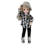 EVA BJD Doll Mignon 1/6 12inch 30CM, Vêtements Body Chaussures et Perruque Inclus, Ensemble Complet 17 Jointed Doll pour 6 Ans Fille et Plus, Cadeau pour l'anniversaire, Mariage (Xm)