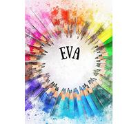 EVA: Carnet à dessin croquis - 100 pages - A4 portrait - blanc - cahier personnalisé prénom