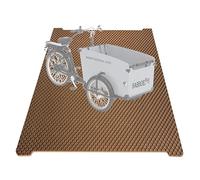 EVA Drive Tapis de protection de qualité supérieure pour Babboe Big - Tapis de sol antidérapant - Accessoires de vélo de chargement - Facile d'entretien et respectueux de l'environnement - Sans