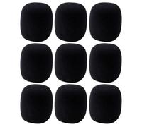 EVA Housse de Micro 9 Pièces Anti-bruit Noire pour Microphone | Remplacement pour Coussin Perdu ou Cassé, Matériau Respirant, Usage Confortable, Salle de Conférence et Danse