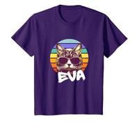 EVA - Joli prénom de fille avec un chat cool T-Shirt