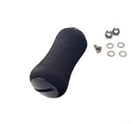 EVa Lot de boutons de poignée de moulinet de pêche pour Daiwa, 40 x 19 mm, compatible avec arbre de taille 27 mm x 4 mm, roulement et joint inclus, noir