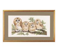 Eva Rosenstand Kit de broderie au point de croix 4 hiboux