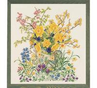 Eva Rosenstand Kit de broderie au point de croix Motif de fleurs de Pâques