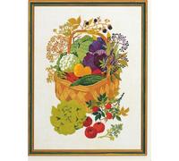 Eva Rosenstand Kit de broderie au point de croix Panier avec légumes