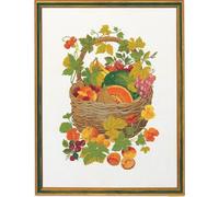 Eva Rosenstand Kit de broderie au point de croix Panier avec motif de fruits