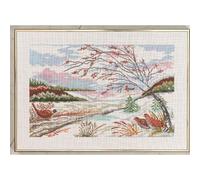 Eva Rosenstand Kit de broderie au point de croix Paysage d'hiver