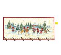 Eva Rosenstand Kit de broderie au point de croix pour calendrier de l'Avent, elfes dans la neige