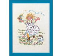 Eva Rosenstand Kit de broderie au point de croix pour fille avec motif de fleurs