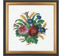Eva Rosenstand Kit de point de croix Motif bleuet et coquelicot