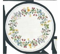 Eva Rosenstand Nappe au point de croix, couronne de treuil, motif compté