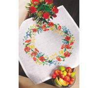 Eva Rosenstand Nappe au point de croix Motif coquelicot
