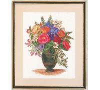 Eva Rosenstand point de croix set "Blumensymfoni", modèle à compter, 50x60cm