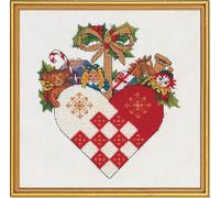 Eva Rosenstand point de croix set "coeur avec jouets", motif à compter, 25x25cm