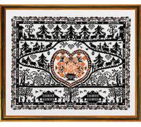 Eva Rosenstand point de croix set "Silhouette", motif à compter, 58x48cm