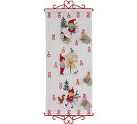 Eva Rosenstand, suspension murale, set de points de croix "Calendrier de l'Avent", modèle de comptage, 25x55cm