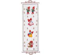 Eva Rosenstand Tenture murale point de croix set "Calendrier de l'Avent, nains dansants", motif à compter, 30x84cm