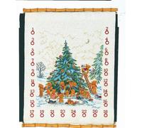 Eva Rosenstand Tenture murale point de croix set "calendrier de l'avent, ours", motif à compter, 40x50cm