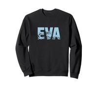 Eva Sea Waves - Nom personnalisé Ocean Beach Art Sweatshirt