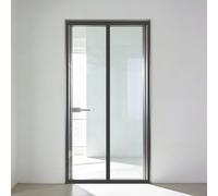 Eva Semi Transparent Rideau Thermique Isolant Anti 78 x 200 cm Protection Contre Le Froid Eva Transparent Rideau Thermique Sans Percage pour Porte de Balcon, Noir