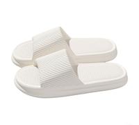 EVA Shower Slides Quick Drain Non-Slip Lightweight(White 38-39) | Quick drainage holes, fast drying design, keeps feet dry after shower or swim, soft EVA material