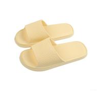 EVA Shower Slides Quick Drain Non-Slip Lightweight(Yellow 40-41) | Quick drainage holes, fast drying design, keeps feet dry after shower or swim, soft EVA material