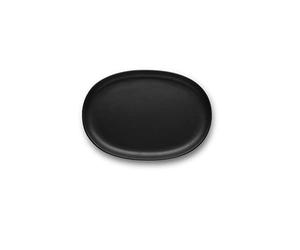 Eva Solo Assiette de cuisine nordique Assiette plate ovale Assiette de service Noir 26 cm