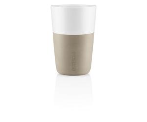Eva Solo Cafe Tasses à Latte, Set de 2, Porcelaine, Silicone, Pearl Beige 360ml 501134