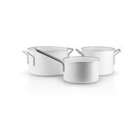 Eva Solo Casseroles en céramique Eva Trio White Line Slip-Let. 3 pièces Acier inoxydable