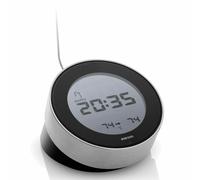Eva Solo Cook 'N Time thermomètre à rôtis, thermomètre à viande, thermomètre de cuisine, aluminium/silicone/acier inoxydable, noir, Ø 9.5 cm, 567763