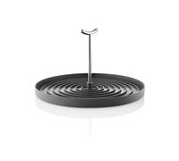 Eva Solo Faltbares Abtropfgestell, Trockengestell, Abtropftablett, Kunststoff, Edelstahl, Schwarz, Ø 31 cm, H 18 cm, 502774
