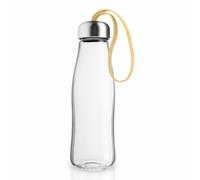 Eva Solo Glastrinkflasche Lemon, Wasserflasche, Trinkflasche, Edelstahl, Kunststoff, Nylon, Gelb, 500 ml, 575044
