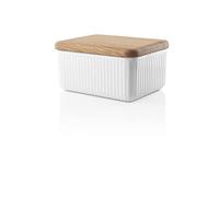 EVA SOLO M198302 Beurre Dish avec Couvercle en chêne Legio Nova, Blanc, m